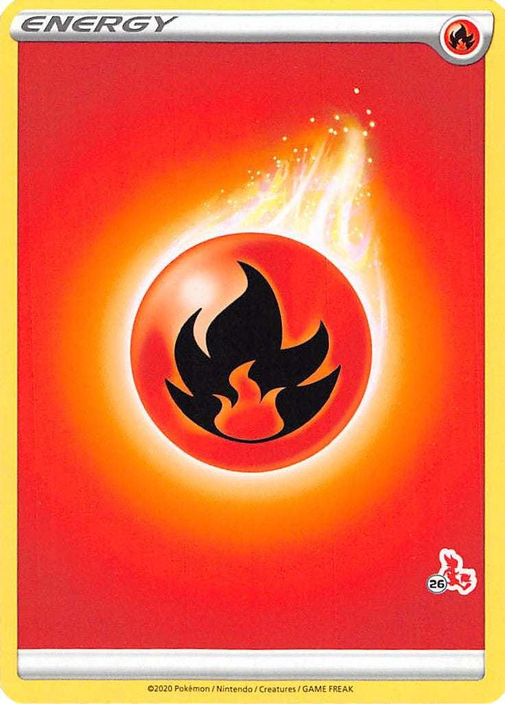 Fire Energy (Cinderace Stamp #26) [Battle Academy 2022] | Galaxy Games LLC