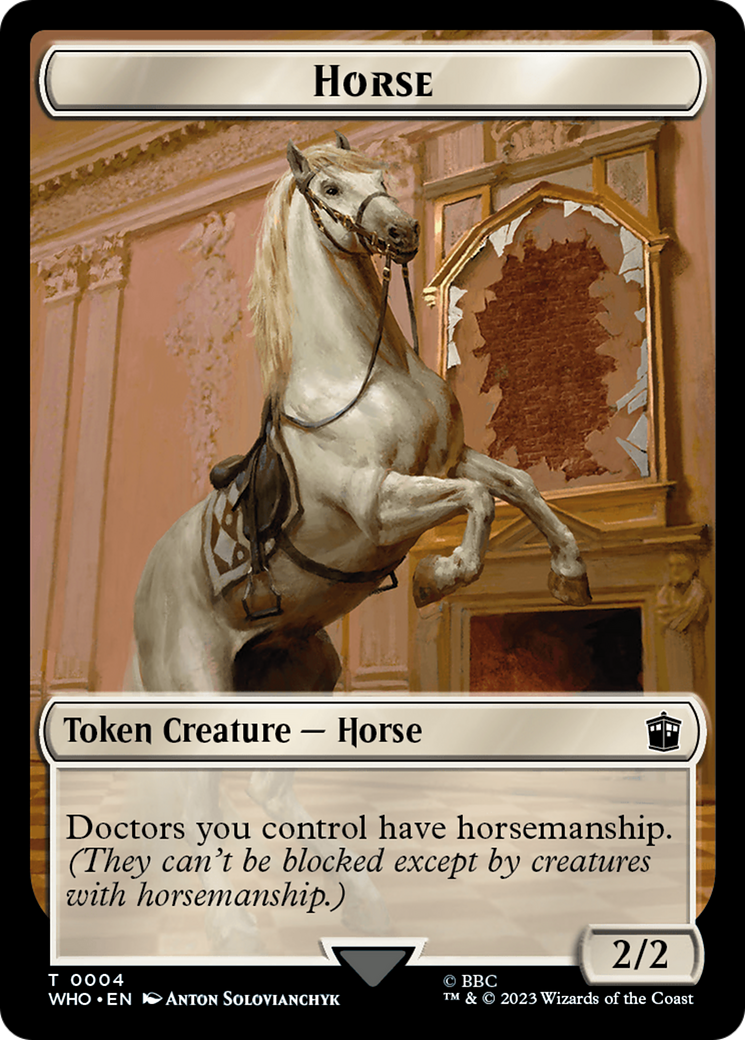 Horse // Food (0026) Double-Sided Token [Doctor Who Tokens] | Galaxy Games LLC