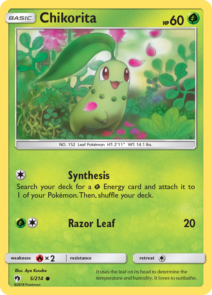 Chikorita (5/214) [Sun & Moon: Lost Thunder] | Galaxy Games LLC