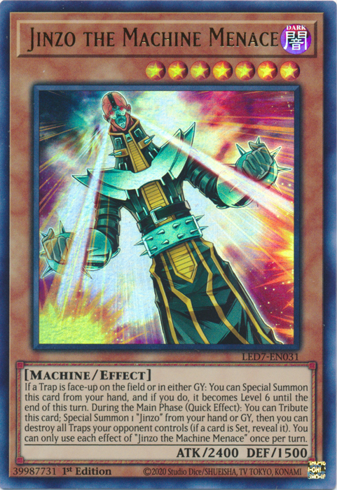 Jinzo the Machine Menace [LED7-EN031] Ultra Rare | Galaxy Games LLC