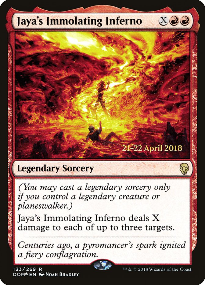 Jaya's Immolating Inferno [Dominaria Prerelease Promos] | Galaxy Games LLC