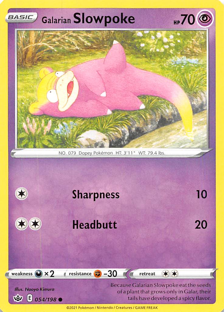 Galarian Slowpoke (054/198) [Sword & Shield: Chilling Reign] | Galaxy Games LLC