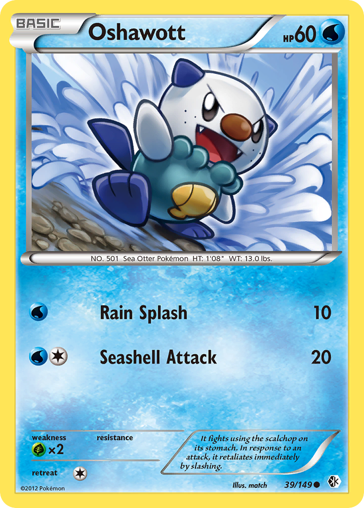 Oshawott (39/149) [Black & White: Boundaries Crossed] | Galaxy Games LLC