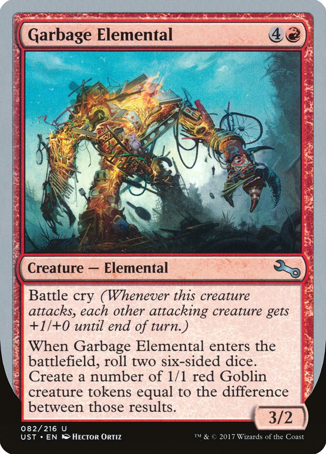 Garbage Elemental (3/2 Creature) [Unstable] | Galaxy Games LLC