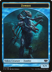 Whale // Zombie (011/036) Double-sided Token [Commander 2014 Tokens] | Galaxy Games LLC
