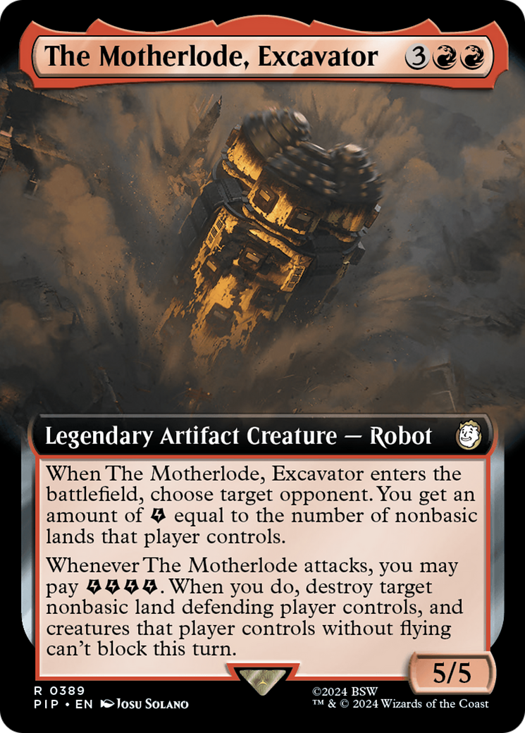 The Motherlode, Excavator (Extended Art) [Fallout] | Galaxy Games LLC