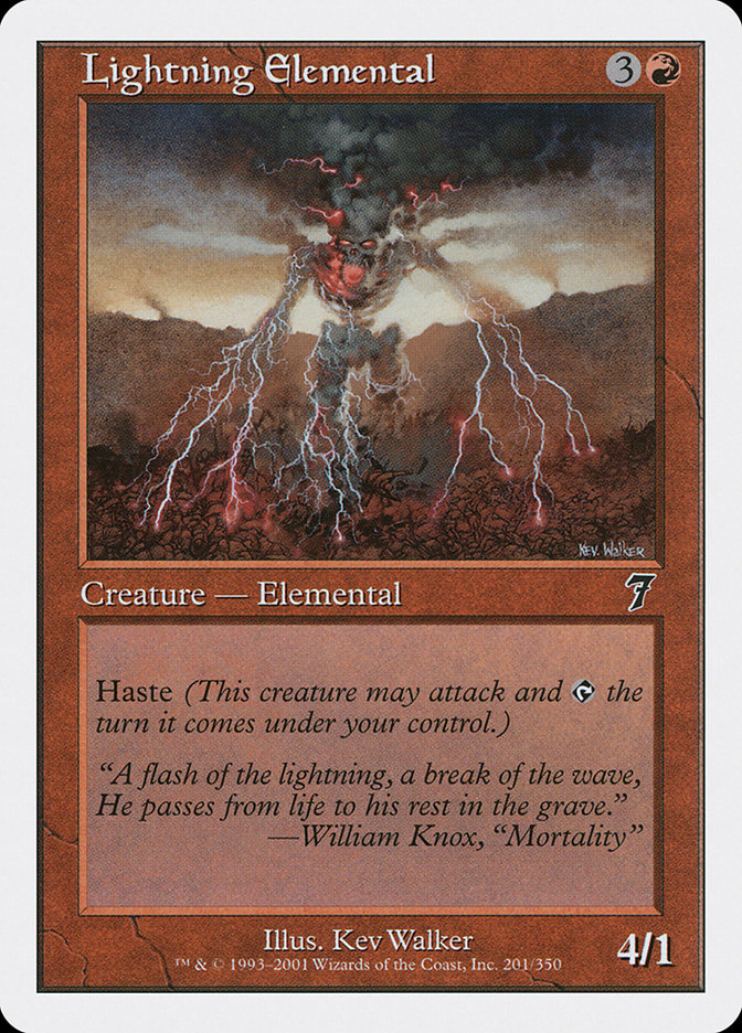 Lightning Elemental [Seventh Edition] | Galaxy Games LLC