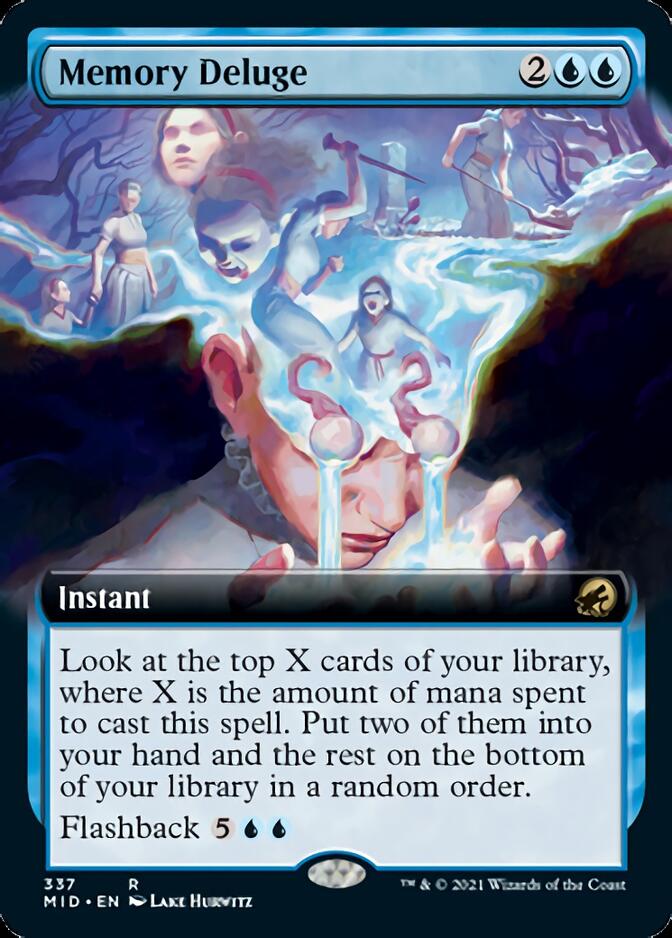 Memory Deluge (Extended Art) [Innistrad: Midnight Hunt] | Galaxy Games LLC