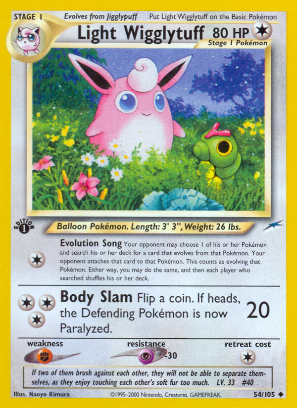 Light Wigglytuff (54/105) [Neo Destiny 1st Edition] | Galaxy Games LLC