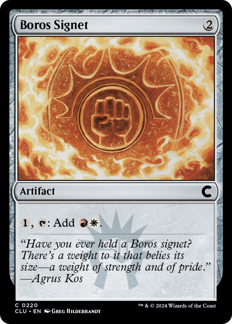 Boros Signet [Ravnica: Clue Edition] | Galaxy Games LLC