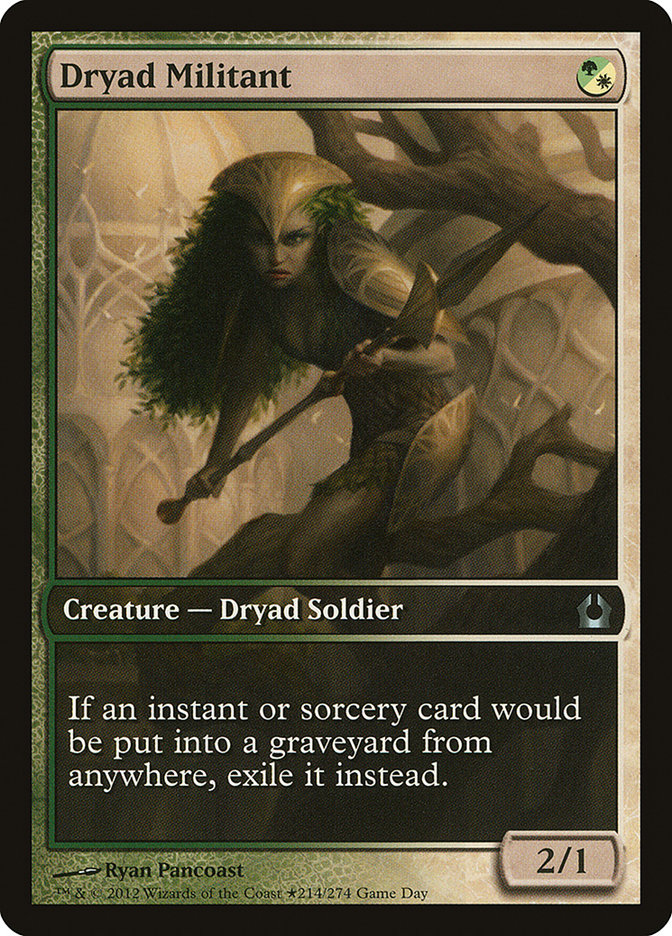 Dryad Militant (Game Day) (Extended Art) [Return to Ravnica Promos] | Galaxy Games LLC