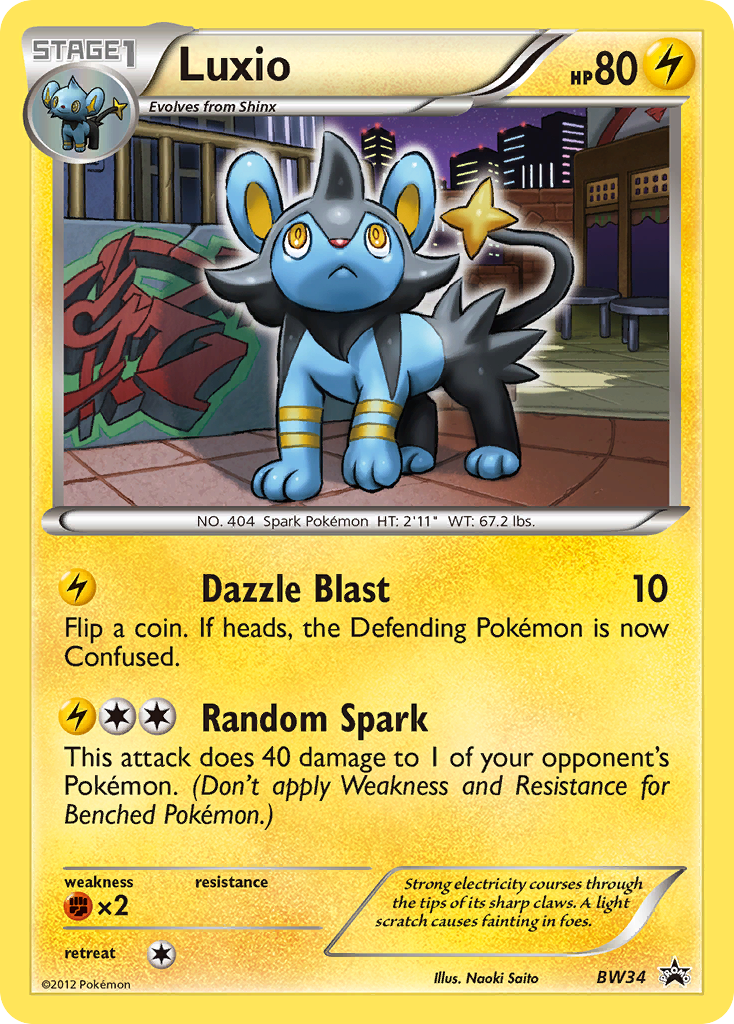 Luxio (BW34) [Black & White: Black Star Promos] | Galaxy Games LLC