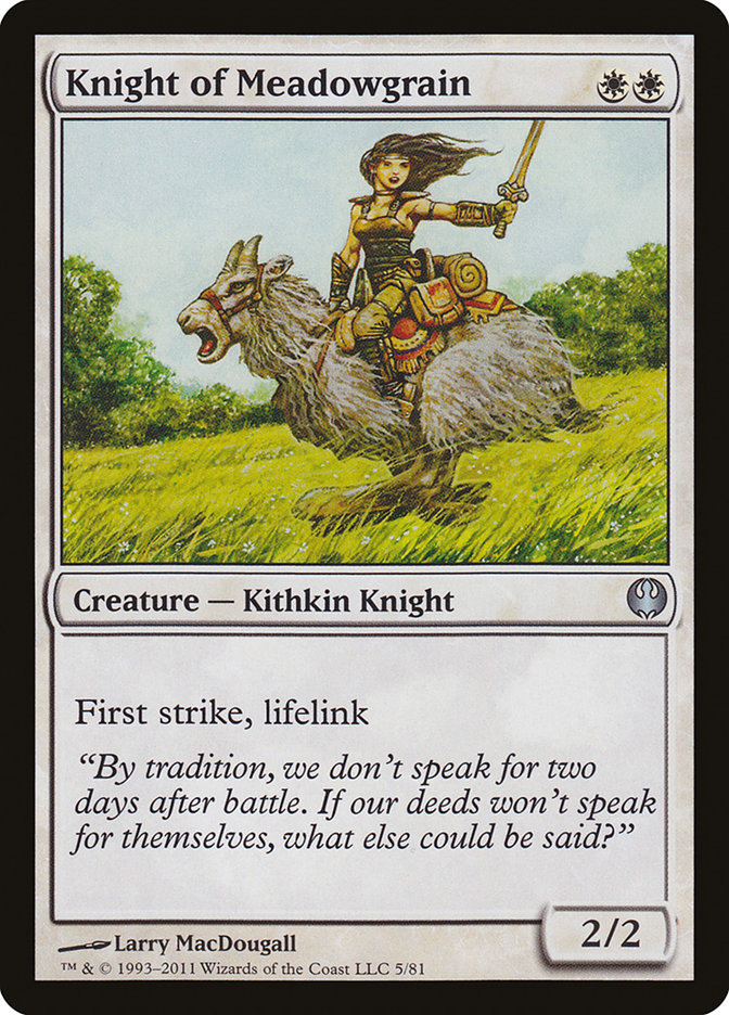 Knight of Meadowgrain [Duel Decks: Knights vs. Dragons] | Galaxy Games LLC
