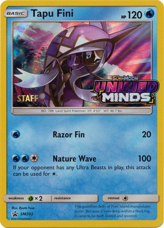 Tapu Fini (SM203) (Staff Prerelease Promo) [Sun & Moon: Black Star Promos] | Galaxy Games LLC