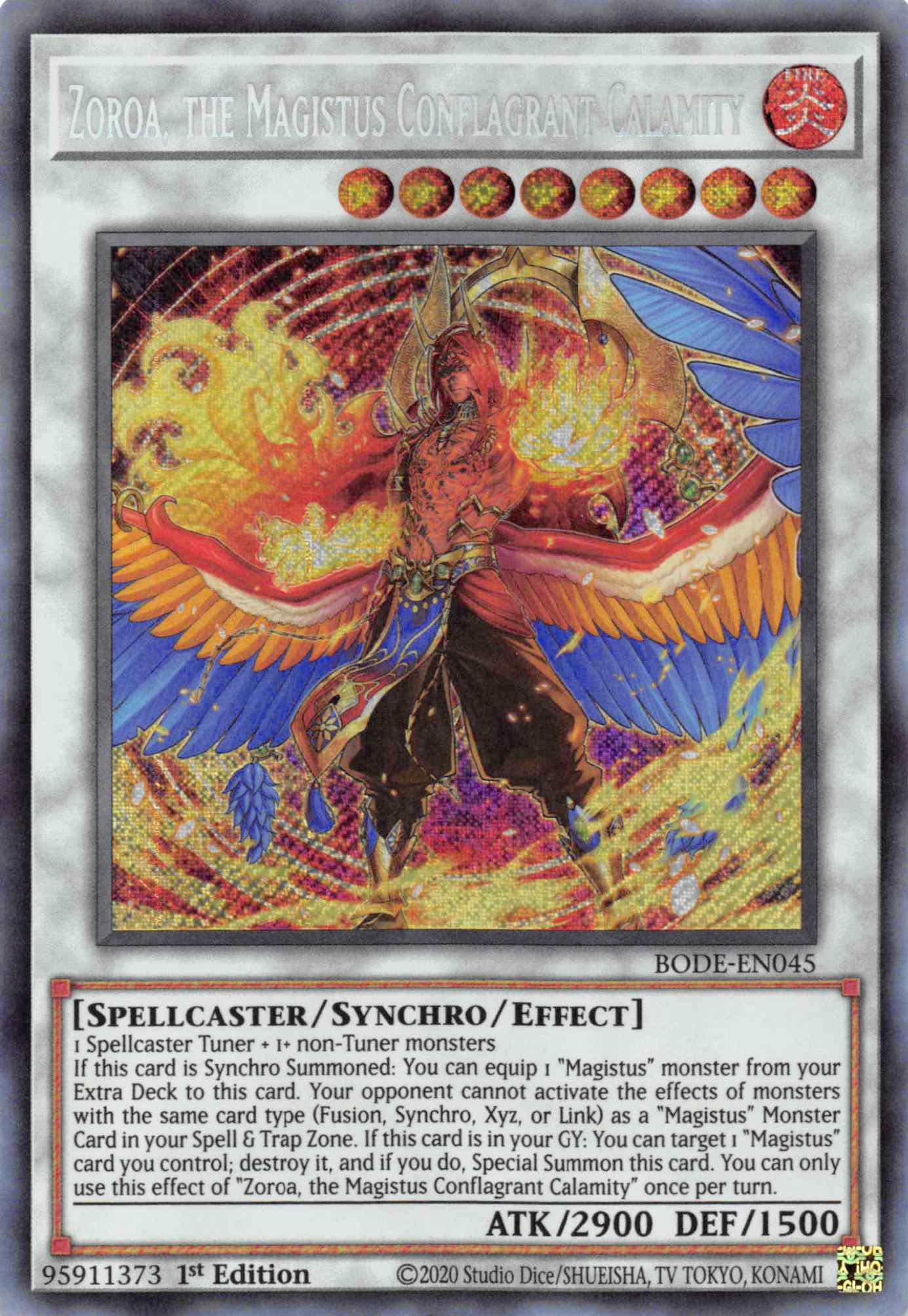 Zoroa, the Magistus Conflagrant Calamity [BODE-EN045] Secret Rare | Galaxy Games LLC