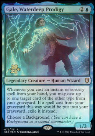 Gale, Waterdeep Prodigy [Commander Legends: Battle for Baldur's Gate Prerelease Promos] | Galaxy Games LLC