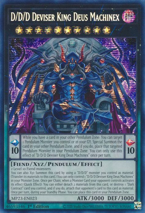 D/D/D Deviser King Deus Machinex [MP23-EN023] Prismatic Secret Rare | Galaxy Games LLC