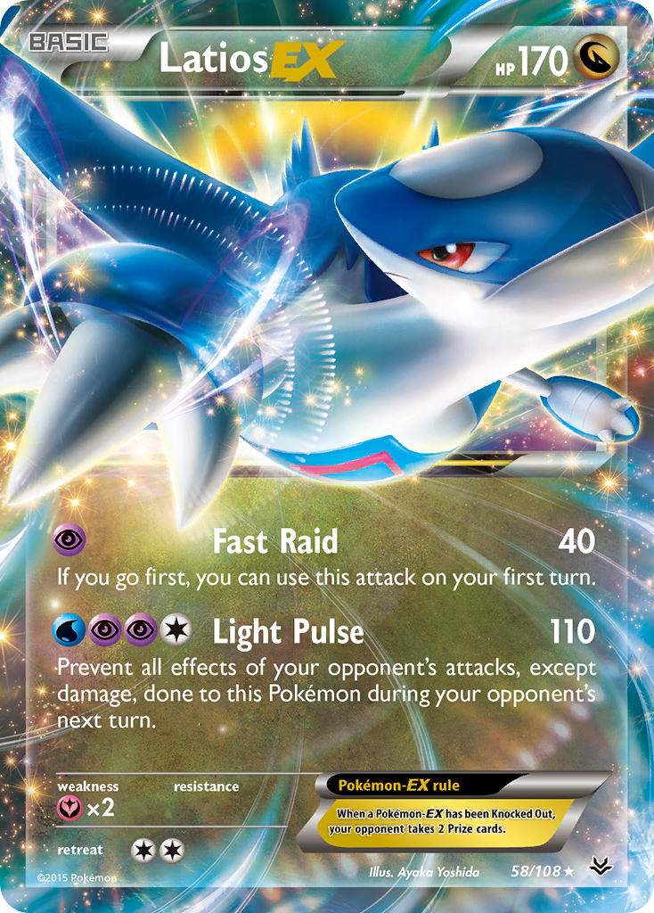 pokemon cards latios #203 EXTENDED ART Raycardza Dragon Ability Blue Assist Once during your turn Buy Latios EX #082/078 1st