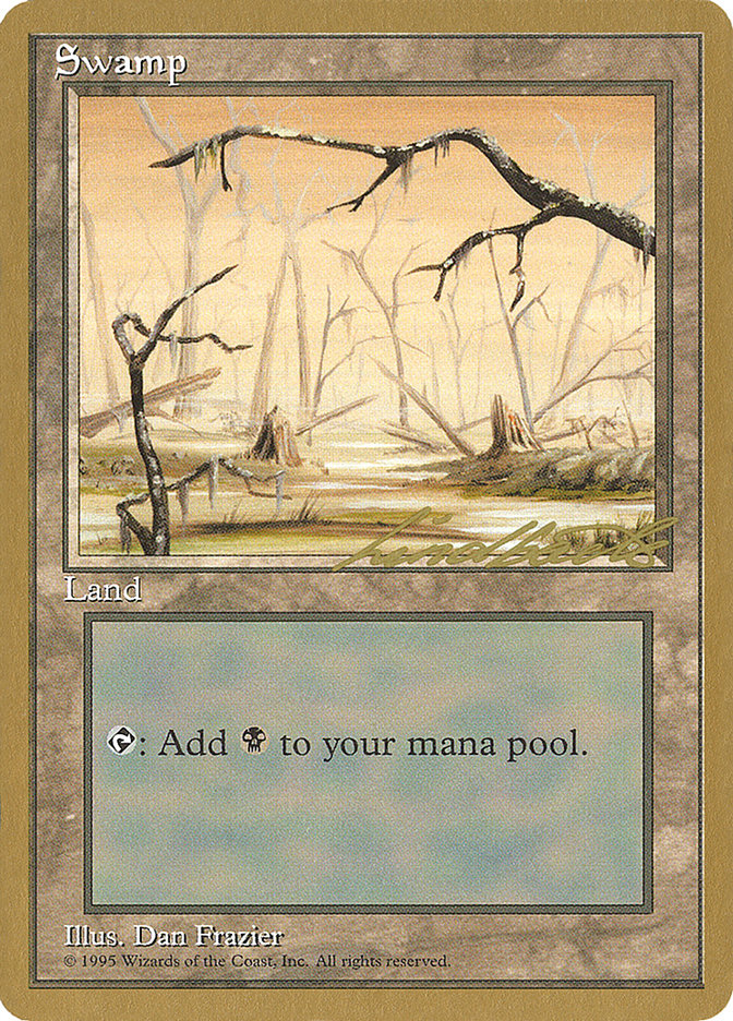 Swamp (ll370) (Leon Lindback) [Pro Tour Collector Set] | Galaxy Games LLC