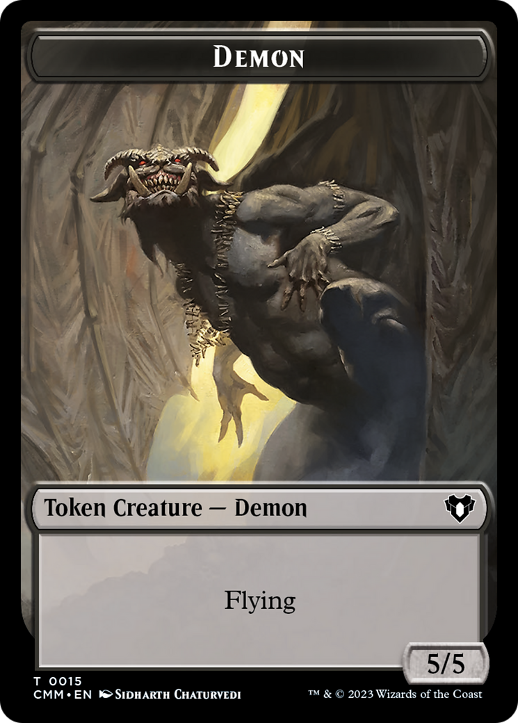 Demon Token [Commander Masters Tokens] | Galaxy Games LLC