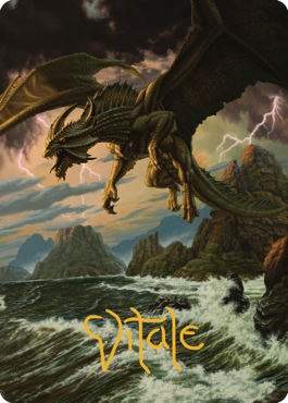 Ancient Bronze Dragon Art Card (03) (Gold-Stamped Signature) [Commander Legends: Battle for Baldur's Gate Art Series] | Galaxy Games LLC