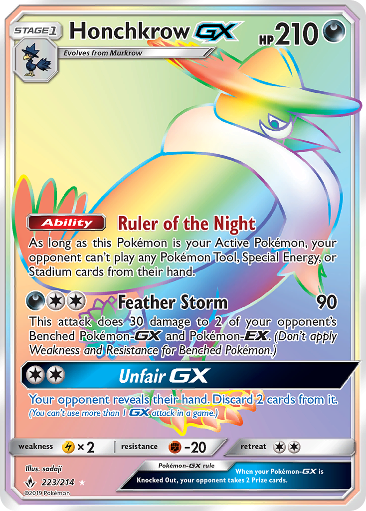 Honchkrow GX (223/214) [Sun & Moon: Unbroken Bonds] | Galaxy Games LLC