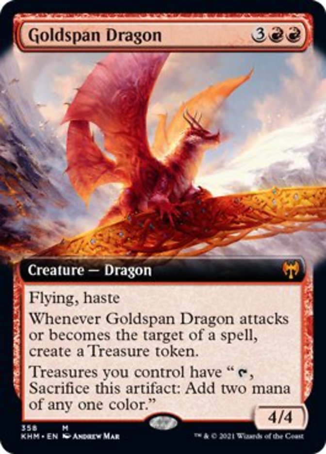 Goldspan Dragon (Extended Art) [Kaldheim] | Galaxy Games LLC