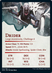 Drider Art Card [Dungeons & Dragons: Adventures in the Forgotten Realms Art Series] | Galaxy Games LLC