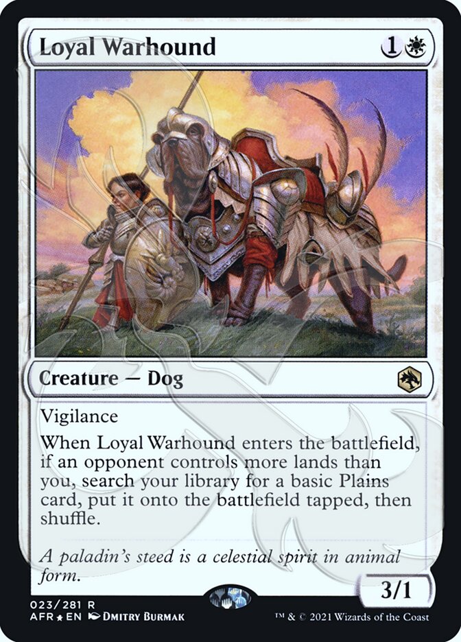 Loyal Warhound (Ampersand Promo) [Dungeons & Dragons: Adventures in the Forgotten Realms Promos] | Galaxy Games LLC