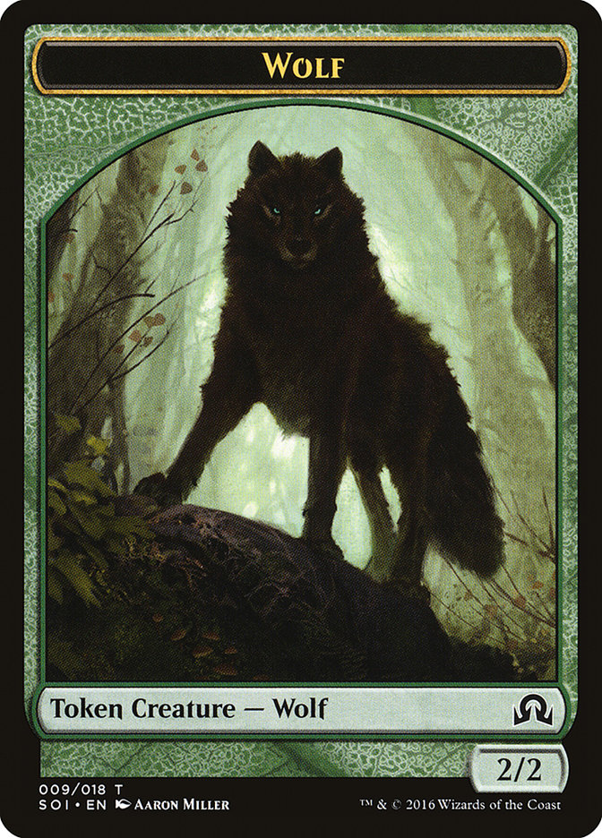 Wolf Token [Shadows over Innistrad Tokens] | Galaxy Games LLC
