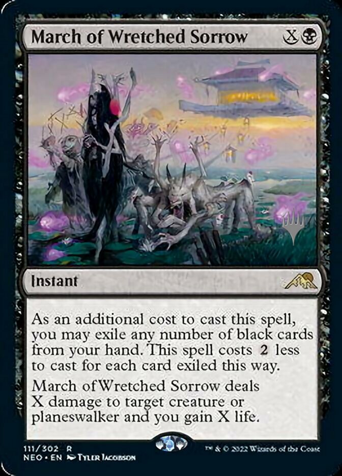 March of Wretched Sorrow (Promo Pack) [Kamigawa: Neon Dynasty Promos] | Galaxy Games LLC