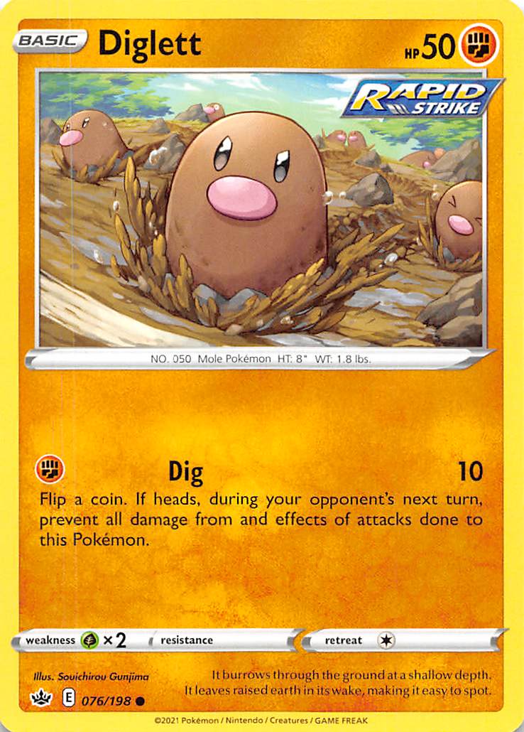 Diglett (076/198) [Sword & Shield: Chilling Reign] | Galaxy Games LLC