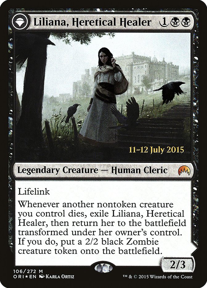 Liliana, Heretical Healer // Liliana, Defiant Necromancer [Magic Origins Prerelease Promos] | Galaxy Games LLC