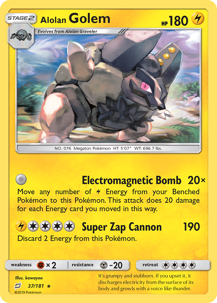 Alolan Golem (37/181) [Sun & Moon: Team Up] | Galaxy Games LLC