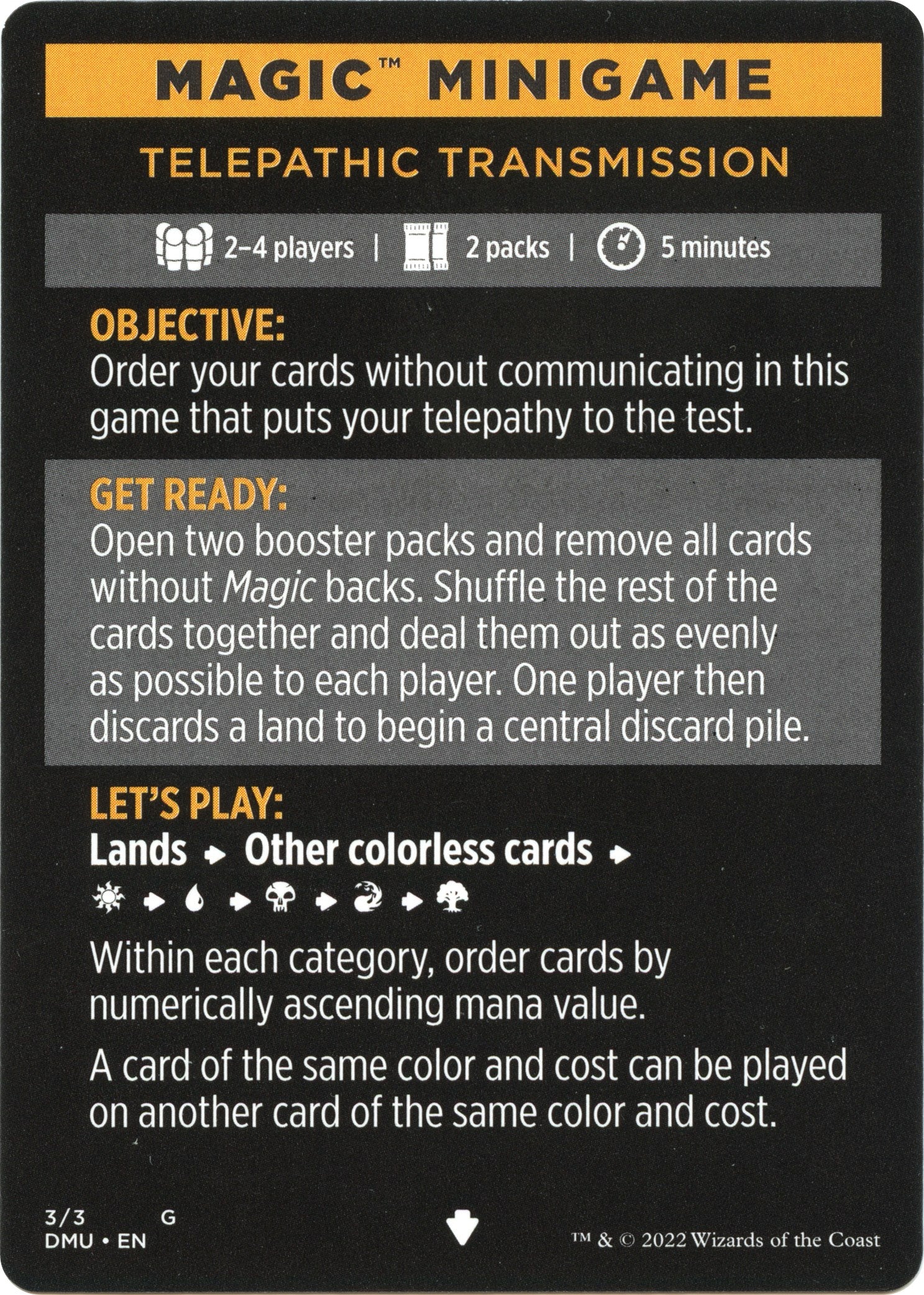 Telepathic Transmission (Magic Minigame) [Dominaria United Minigame] | Galaxy Games LLC
