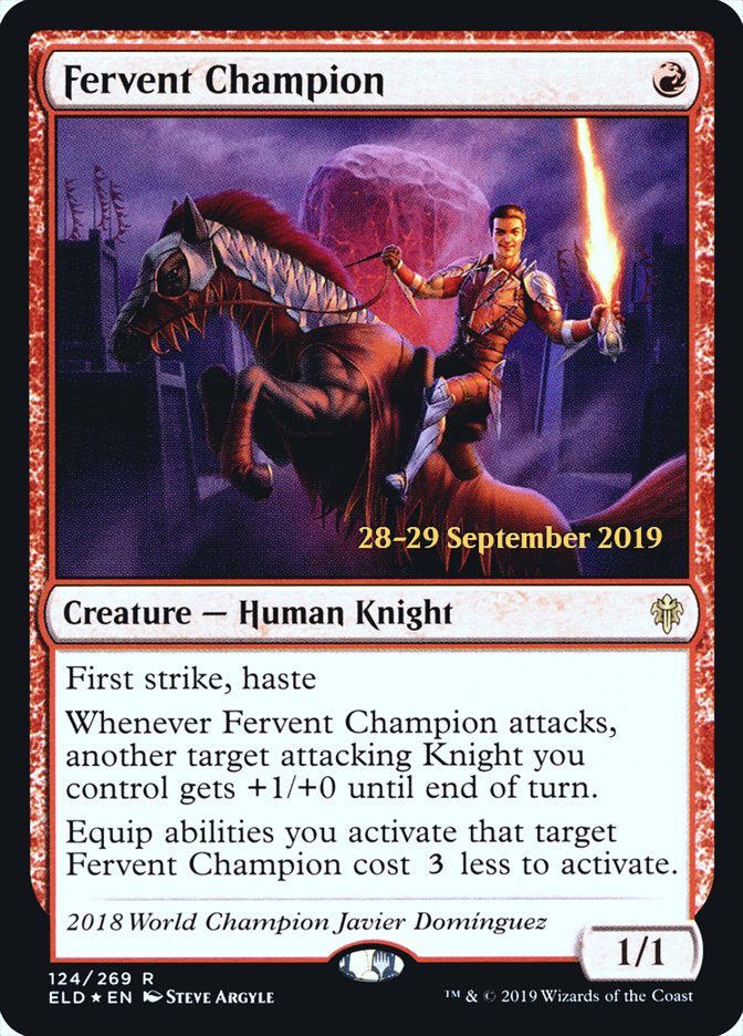 Fervent Champion [Throne of Eldraine Prerelease Promos] | Galaxy Games LLC