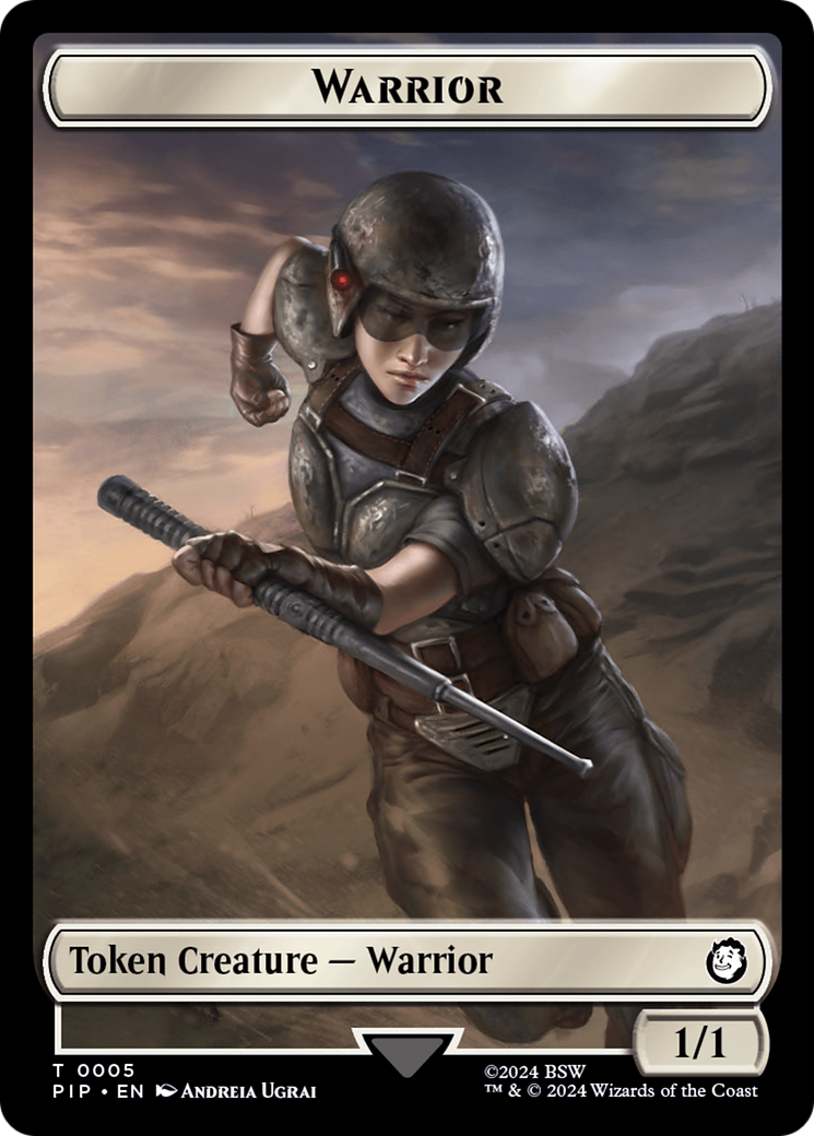 Soldier (0010) // Warrior Double-Sided Token [Fallout Tokens] | Galaxy Games LLC