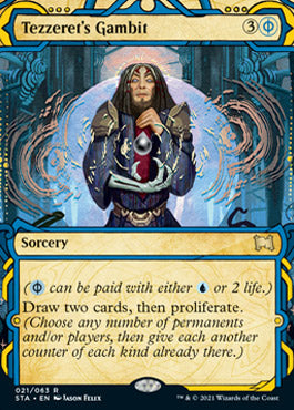 Tezzeret's Gambit (Foil Etched) [Strixhaven: School of Mages Mystical Archive] | Galaxy Games LLC