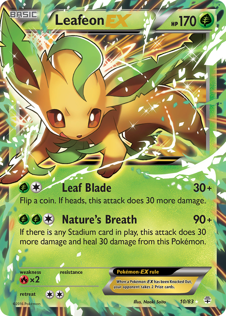 Leafeon EX (10/83) [XY: Generations] | Galaxy Games LLC