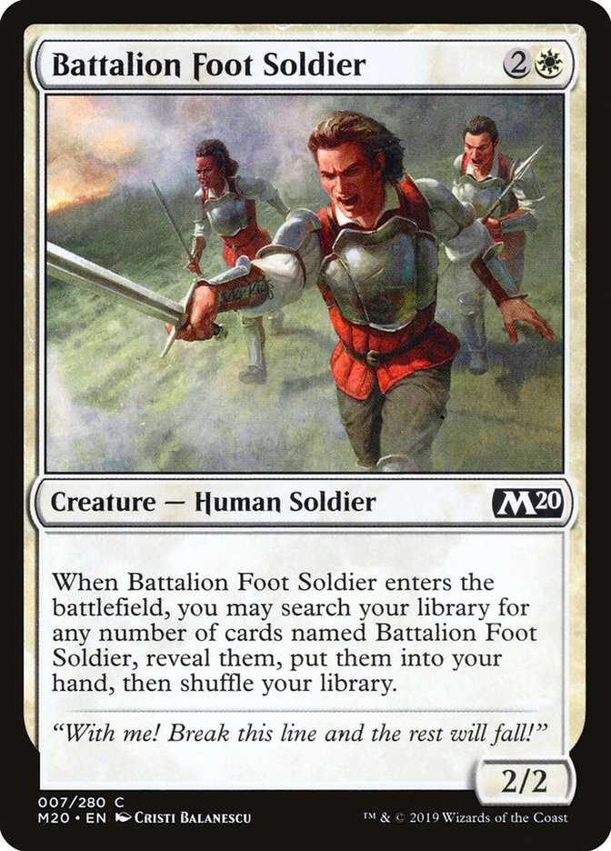 Battalion Foot Soldier [Core Set 2020] | Galaxy Games LLC