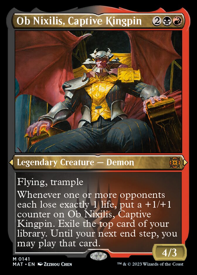 Ob Nixilis, Captive Kingpin (Foil Etched) [March of the Machine: The Aftermath] | Galaxy Games LLC