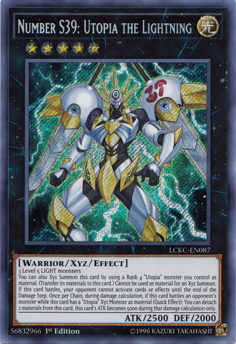 Number S39: Utopia the Lightning [LCKC-EN087] Secret Rare | Galaxy Games LLC