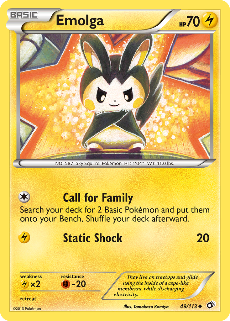 Emolga (49/113) [Black & White: Legendary Treasures] | Galaxy Games LLC