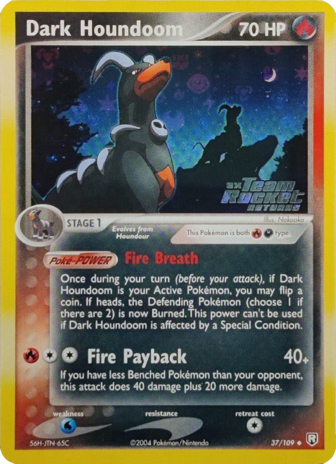 Dark Houndoom (37/109) (Stamped) [EX: Team Rocket Returns] | Galaxy Games LLC