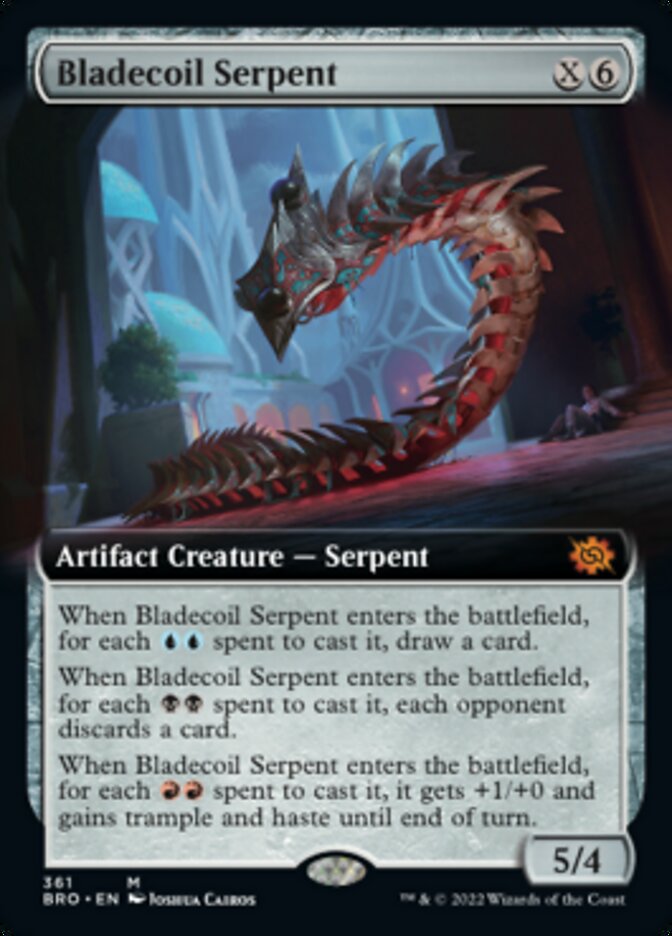 Bladecoil Serpent (Extended Art) [The Brothers' War] | Galaxy Games LLC