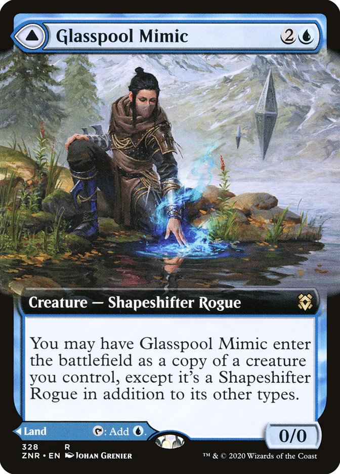 Glasspool Mimic // Glasspool Shore (Extended Art) [Zendikar Rising] | Galaxy Games LLC