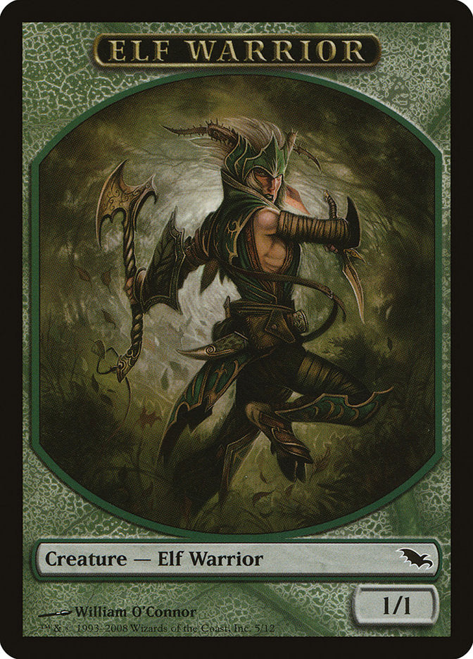 Elf Warrior Token (5/12) [Shadowmoor Tokens] | Galaxy Games LLC