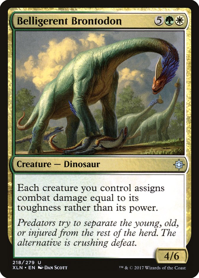 Belligerent Brontodon [Ixalan] | Galaxy Games LLC