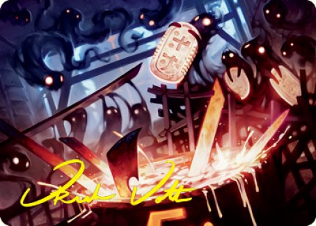 Smoke Spirits' Aid Art Card (Gold-Stamped Signature) [Kamigawa: Neon Dynasty Art Series] | Galaxy Games LLC
