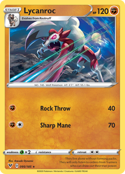 Lycanroc (095/185) [Sword & Shield: Vivid Voltage] | Galaxy Games LLC